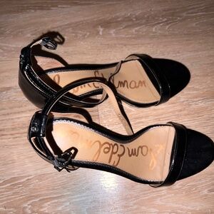 Sam Edelman black ankle-strap heels